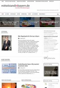 Informationen für den Mittelstand in Bayern: Das Online-Magazin feiert seinen dritten Geburtsag mit einem neuen Layout.