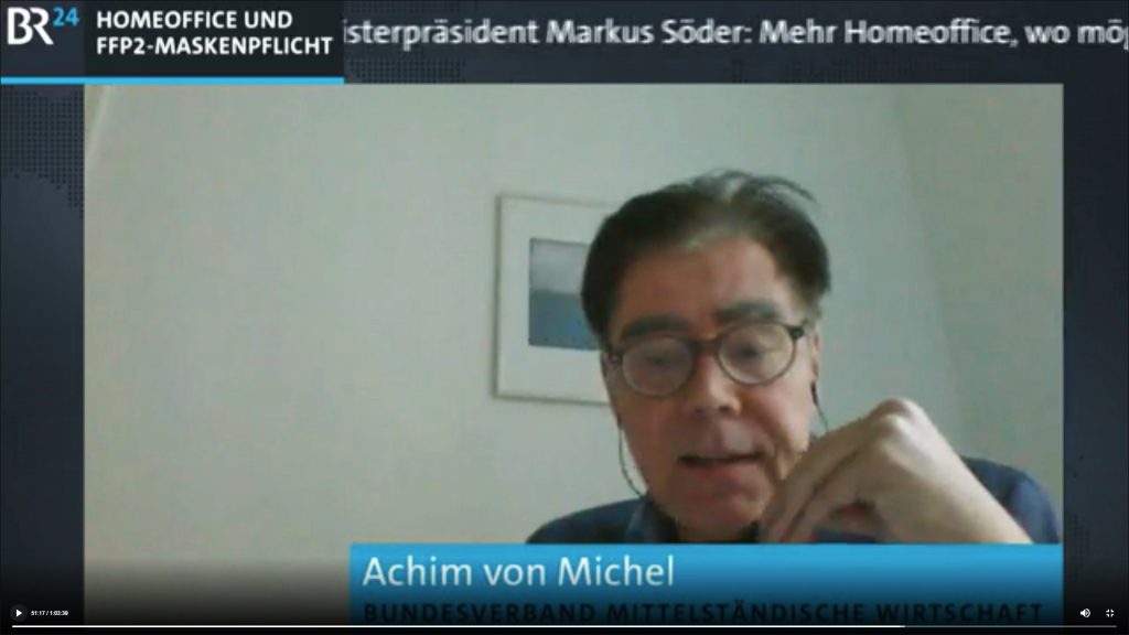 Achim von Michel, Interview BR24 Corona